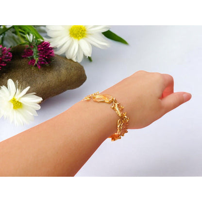 Noah's Ark Themed Gold Toned Metal Bracelet Christian Religious