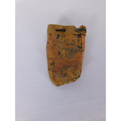 Vintage Marbled Leather Drawstring Pouch Micro Bucket Bag Medicine Marble Bag