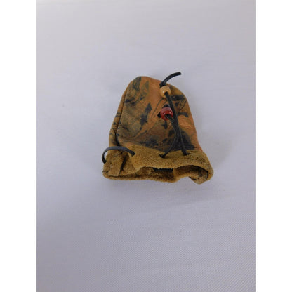 Vintage Marbled Leather Drawstring Pouch Micro Bucket Bag Medicine Marble Bag