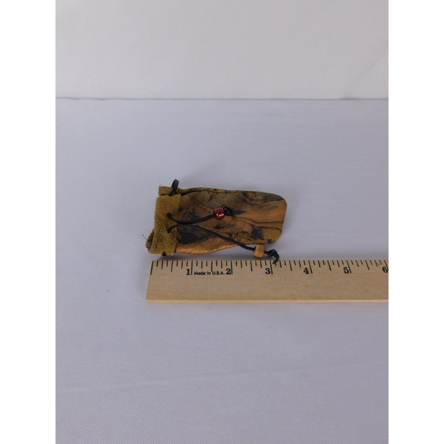 Vintage Marbled Leather Drawstring Pouch Micro Bucket Bag Medicine Marble Bag