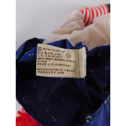 Vintage Applause Raggedy Ann Cloth Doll 20 Inch Red Yarn Hair Blue Dress Apron