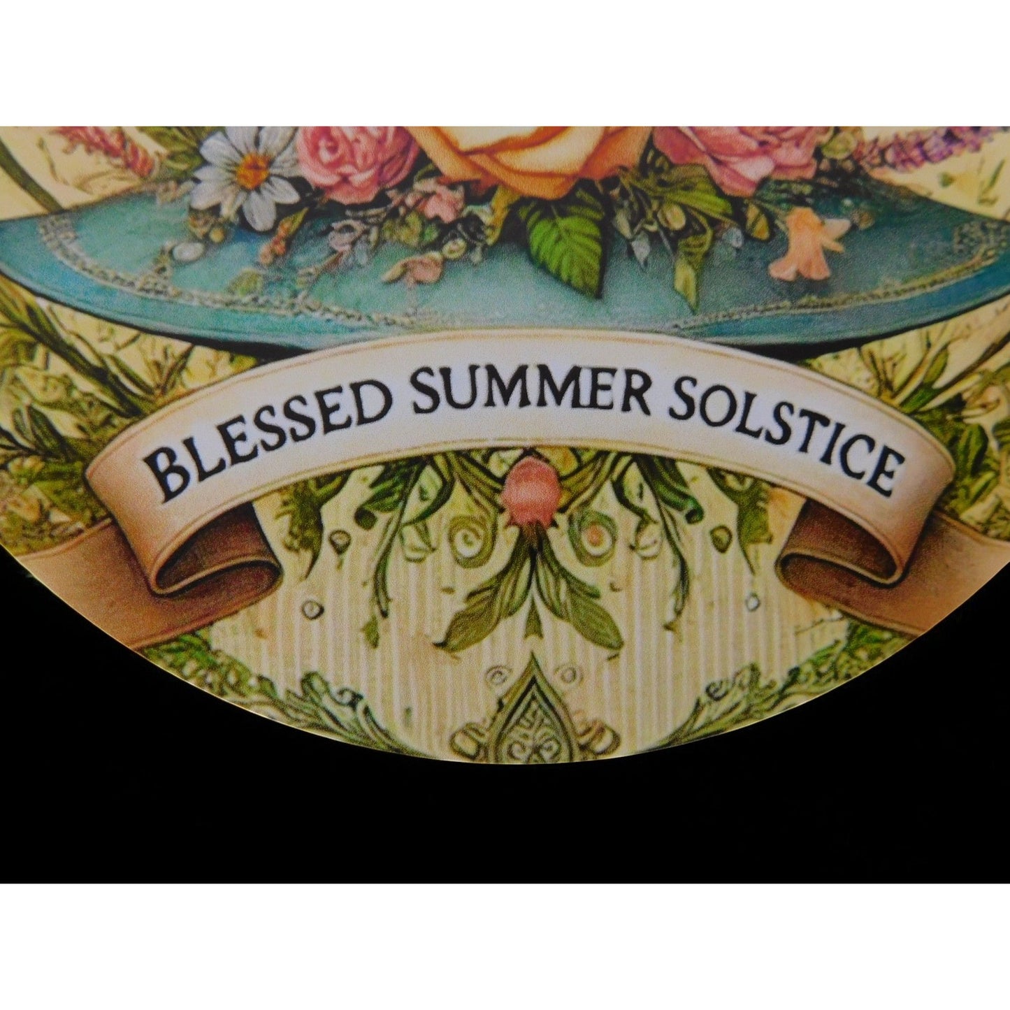 Blessed Summer Solstice Metal Tin Sign 8x8 Pagan Litha Decor