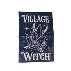 Village Witch Black Garden Flag 18x12 Moon Crystals Roses Gothic Witchy Decor