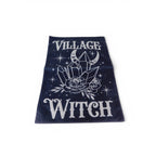 Village Witch Black Garden Flag 18x12 Moon Crystals Roses Gothic Witchy Decor