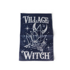 Village Witch Black Garden Flag 18x12 Moon Crystals Roses Gothic Witchy Decor