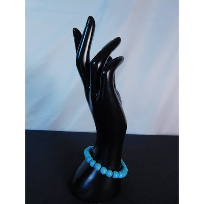 Turquoise Bead Bracelet Stretch Unisex Self-Confidence Courage Healing Gemstone