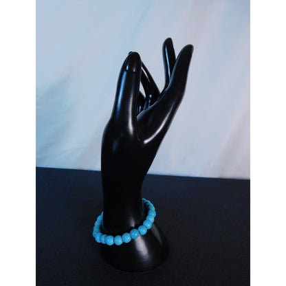 Turquoise Bead Bracelet Stretch Unisex Self-Confidence Courage Healing Gemstone