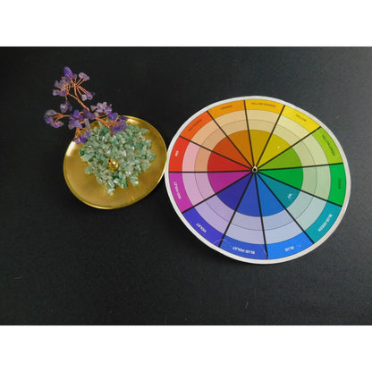 Crystal Gem Tree of Life Incense Stick Holder / Burner with Amethyst & Green Aventurine Crystals