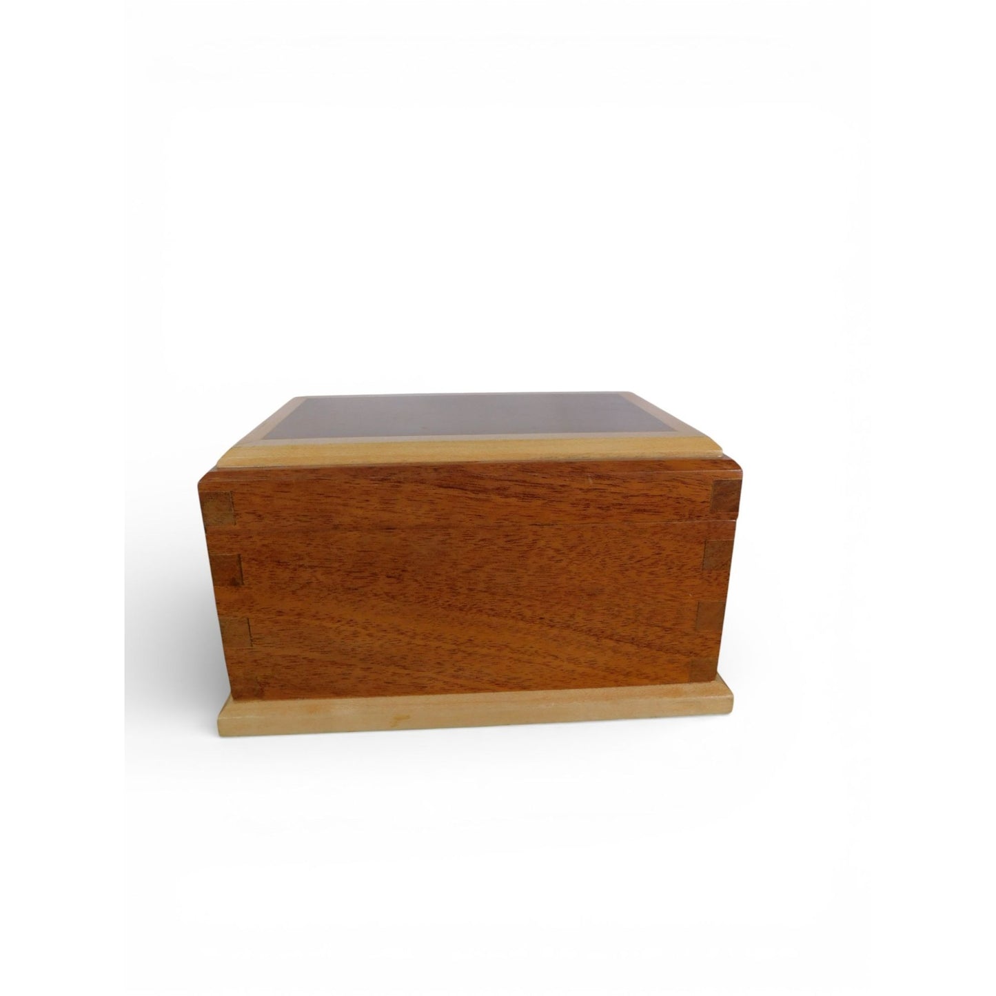 Vintage Handcrafted Wooden Jewelry Box w Removable Divider Tray