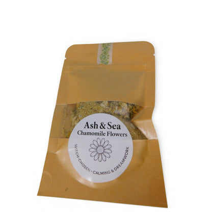 Ash & Sea Chamomile Flowers Witch-Chosen Calming Dreamwork Ritual Herb Magick