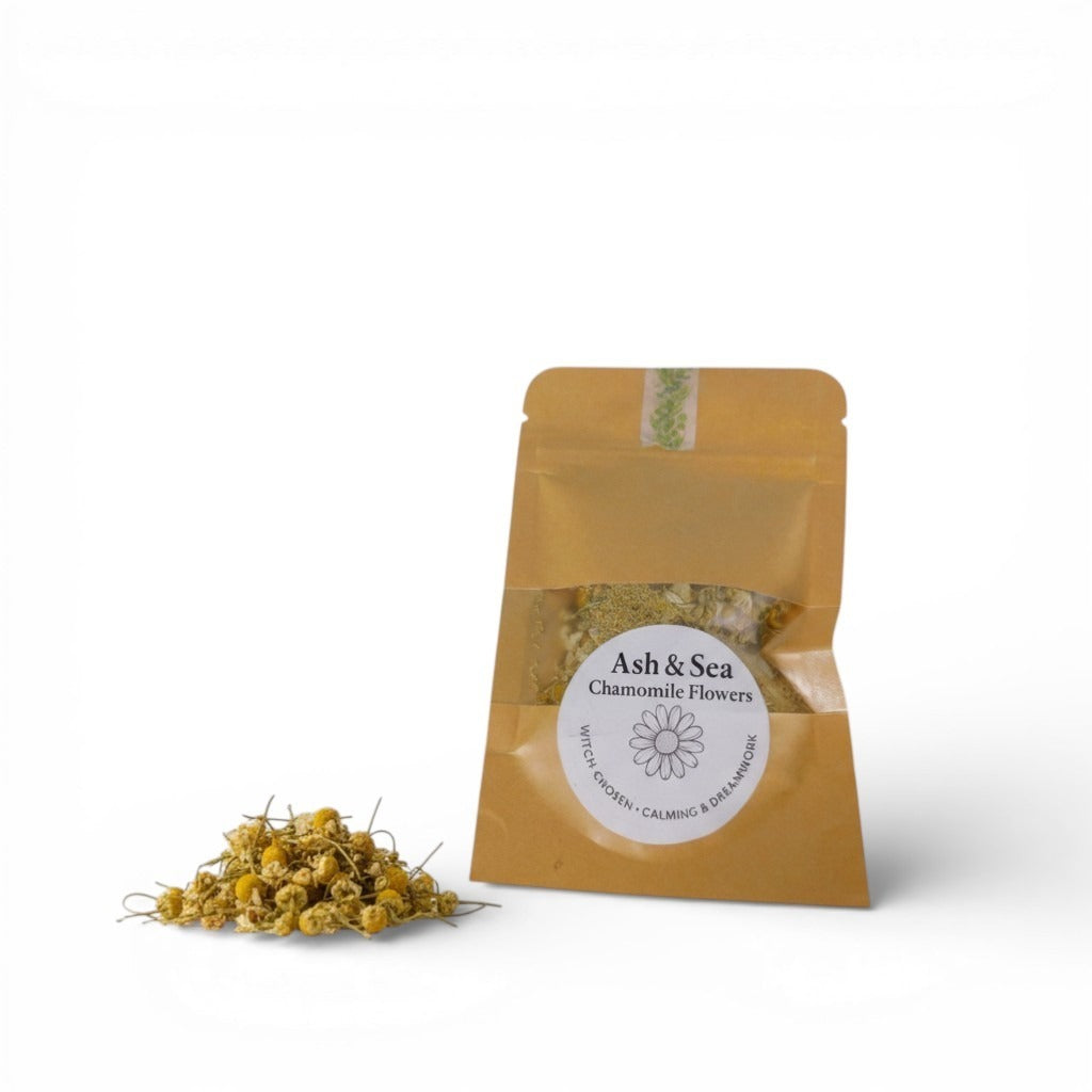 Ash & Sea Chamomile Flowers Witch-Chosen Calming Dreamwork Ritual Herb Magick