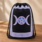 Triple Moon Drawstring Backpack 18" Cotton Cinch Bag
