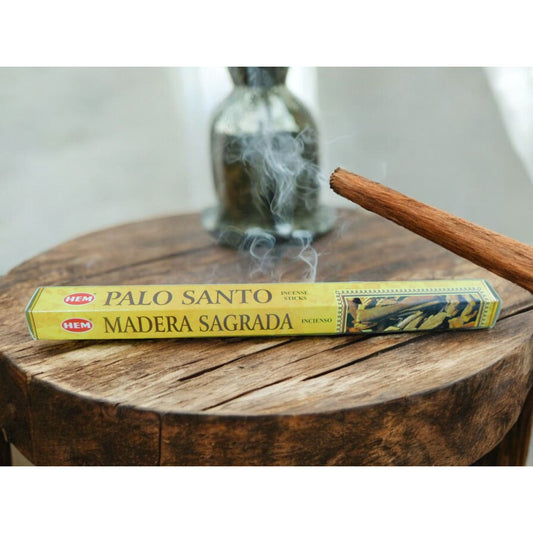 HEM Palo Santo Madera Sagrada 20 Incense Sticks Relaxation Meditation & Spiritual Practices