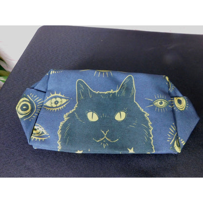 Blue Cat Gothic Makeup Bag Aesthetic Organizer Brand New