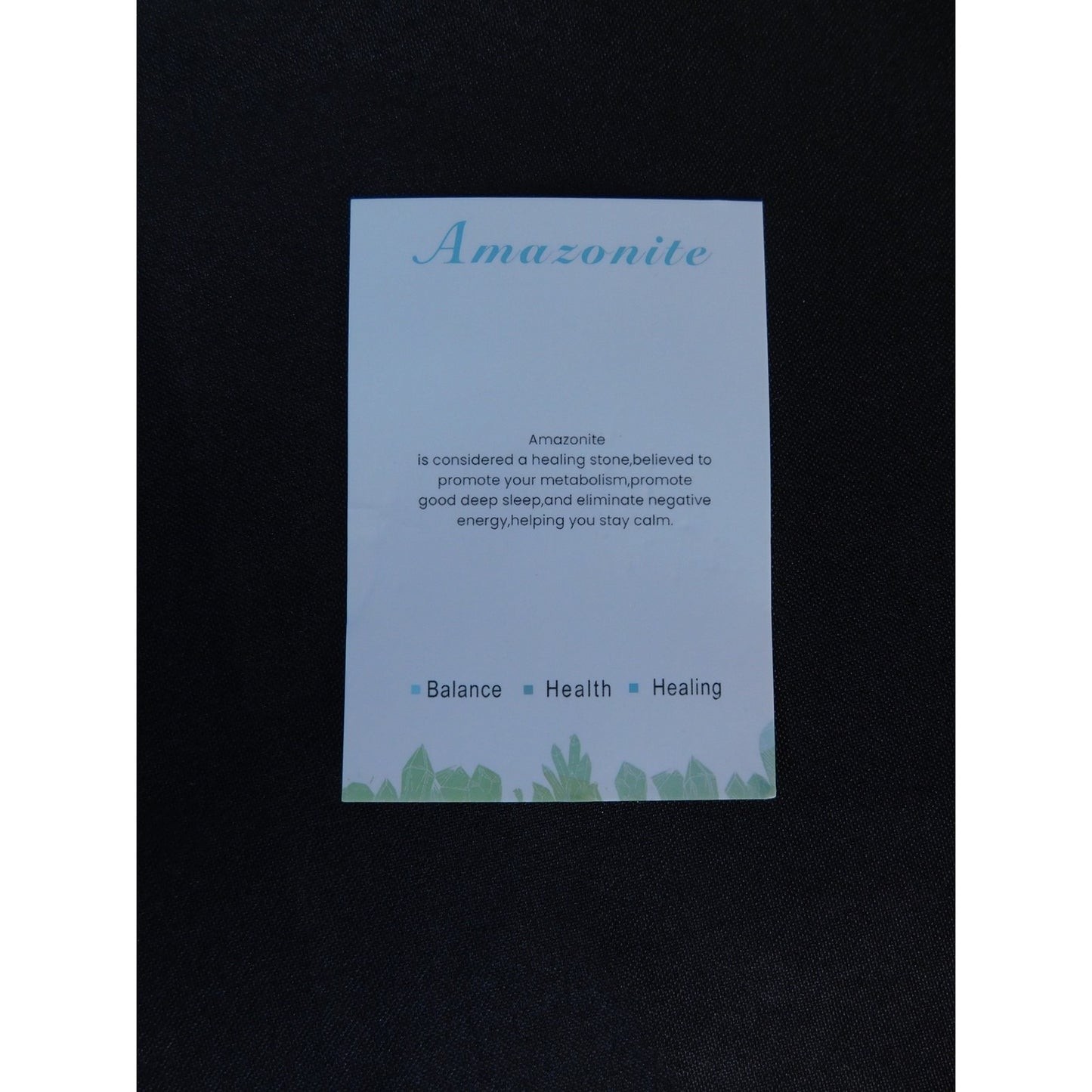 Amazonite Bracelet Healing Crystal Beads Calming Energy Balance Health Jewelry