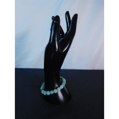 Amazonite Bracelet Healing Crystal Beads Calming Energy Balance Health Jewelry