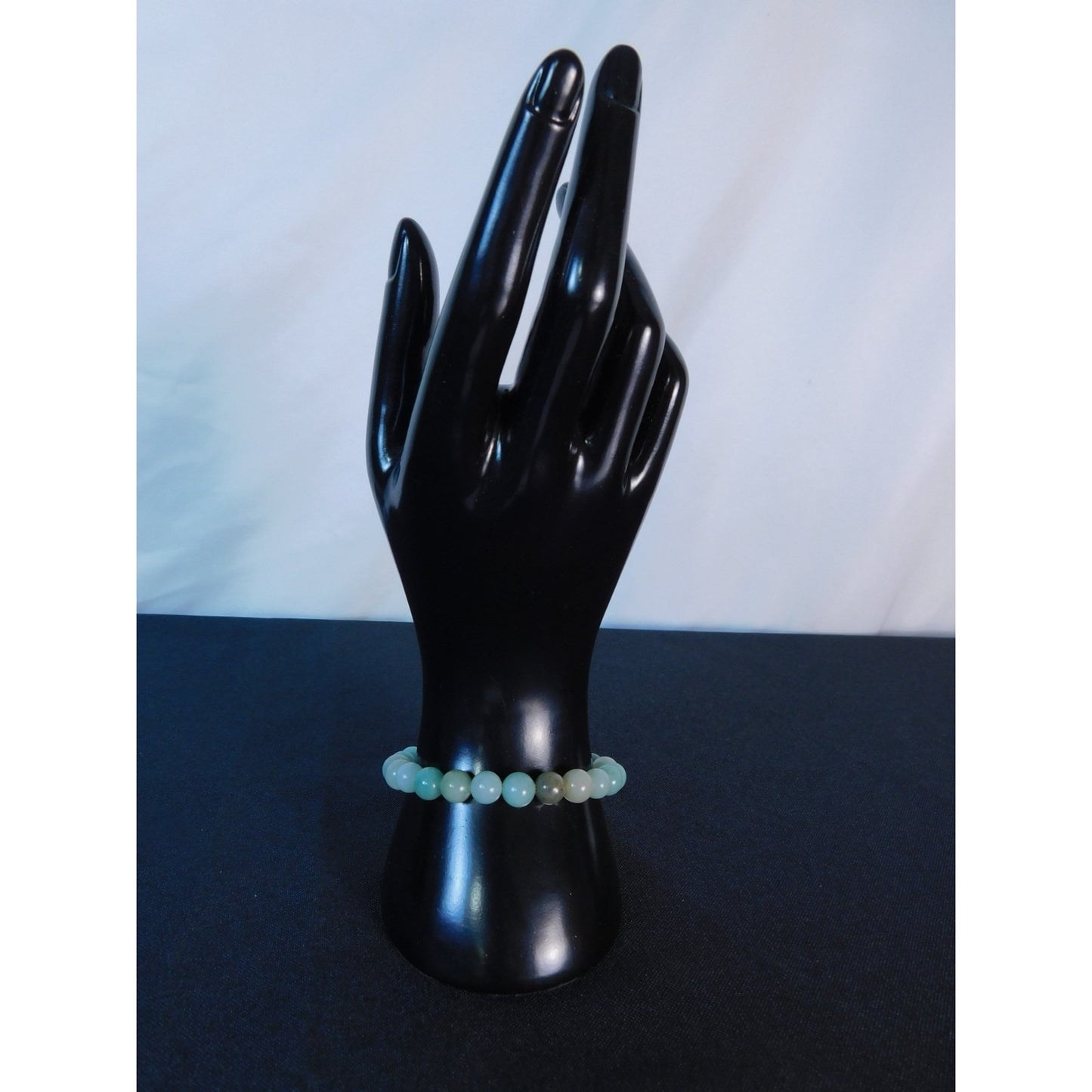 Amazonite Bracelet Healing Crystal Beads Calming Energy Balance Health Jewelry