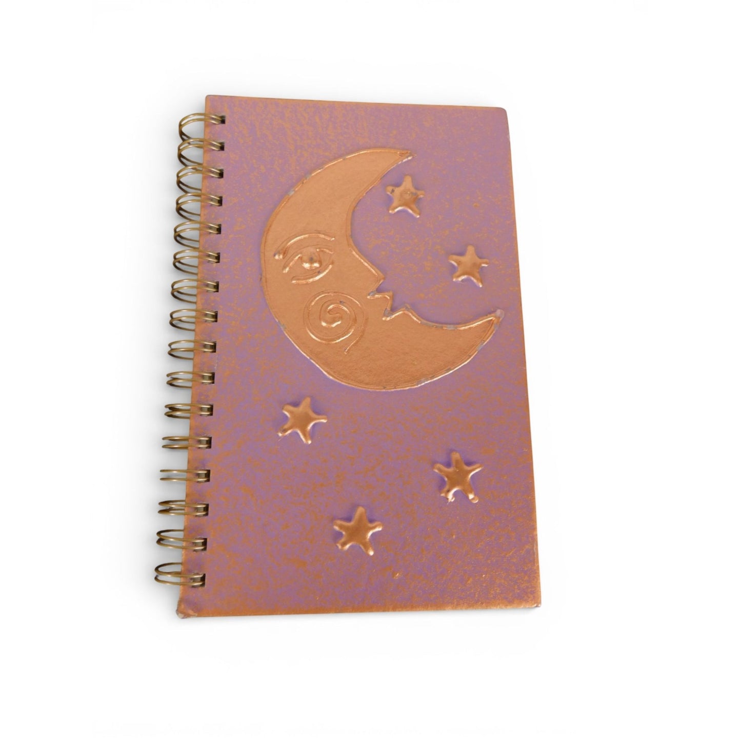 Purple Moon Stars Spiral Journal Witchy Celestial Notebook 160 Pages