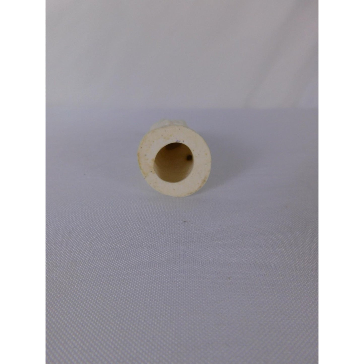 White Glazed Ceramic Woman Figurine Miniature Unmarked Pottery Decorative