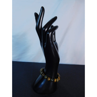 Tiger Eye Bracelet 8mm Stretch Gold - New - Witchcore Earth