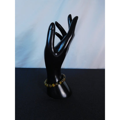 Tiger Eye Bracelet 8mm Stretch Gold - New - Witchcore Earth