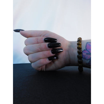 Tiger Eye Bracelet 8mm Stretch Gold - New - Witchcore Earth