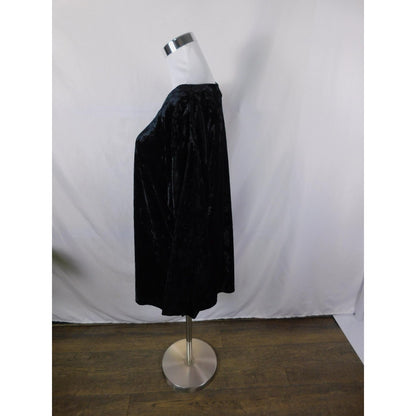 The Lounge Collection Shirt Womens Large Black Crushed Velvet Boatneck Velour