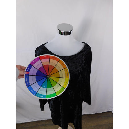 The Lounge Collection Shirt Womens Large Black Crushed Velvet Boatneck Velour