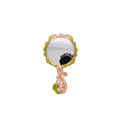 Butterfly-Inspired Mirror & Comb Set With Floral Details Lightweight Design Decorative & Functional For Travel Or Vanity