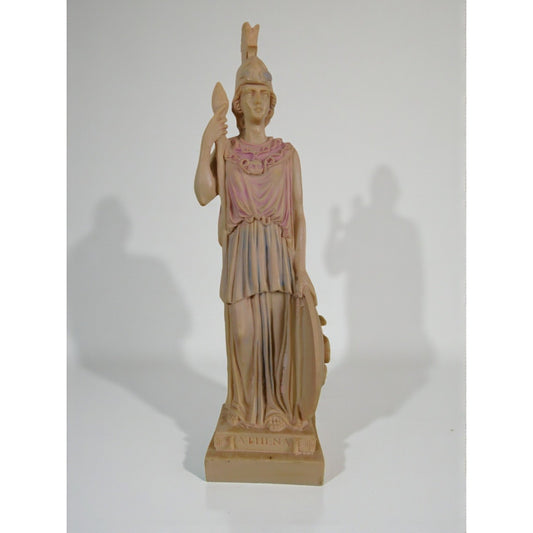 Athena Goddess Statue 10" Resin Helmet Shield Snake