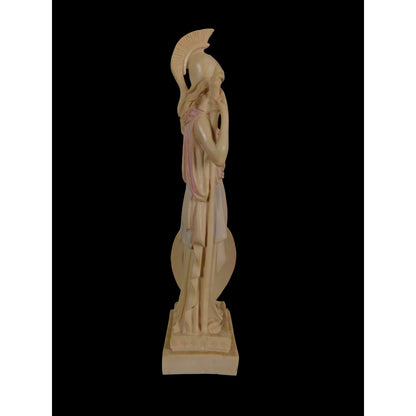 Athena Goddess Statue 10" Resin Helmet Shield Snake