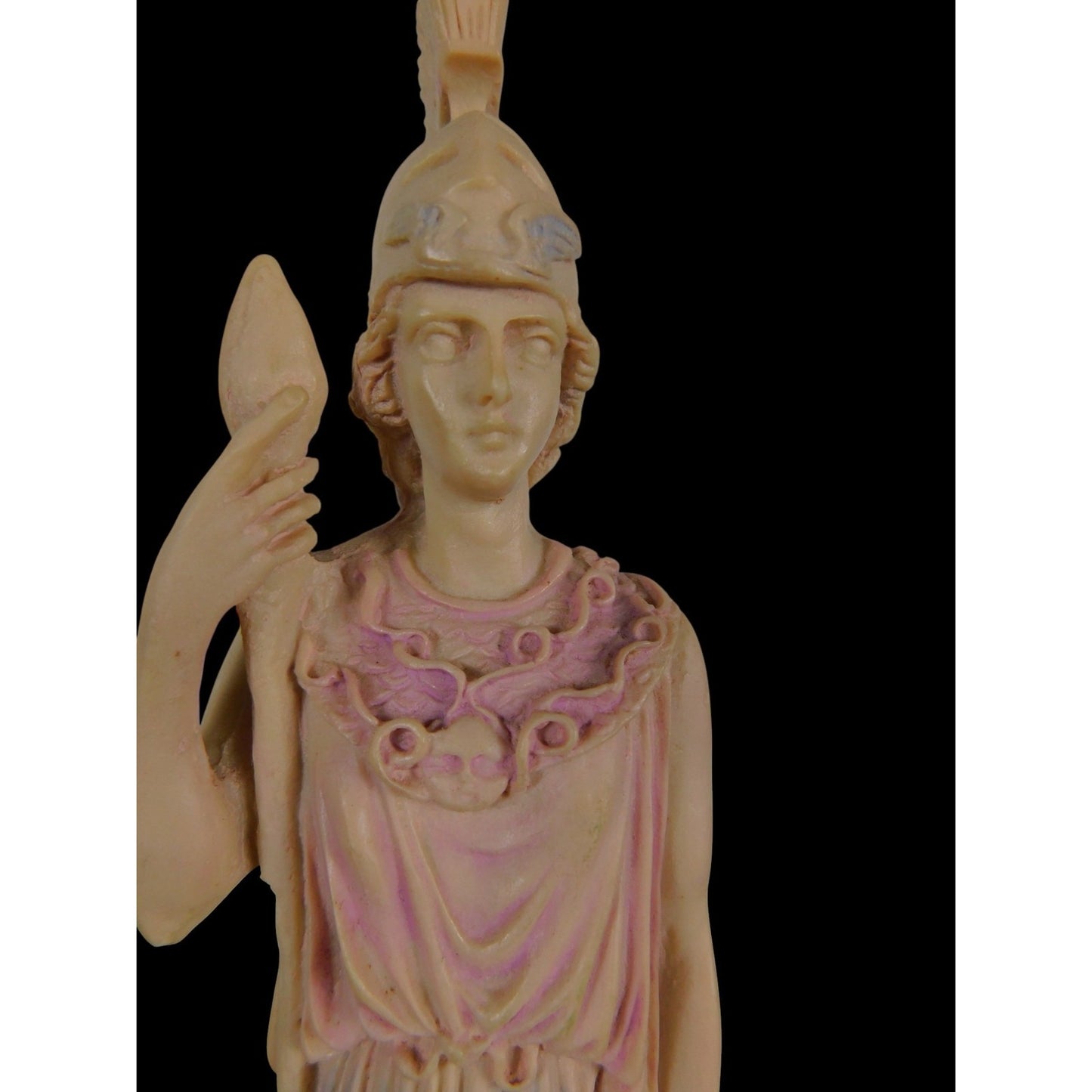 Athena Goddess Statue 10" Resin Helmet Shield Snake