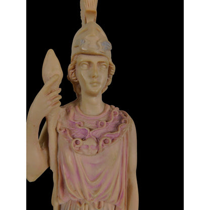 Athena Goddess Statue 10" Resin Helmet Shield Snake