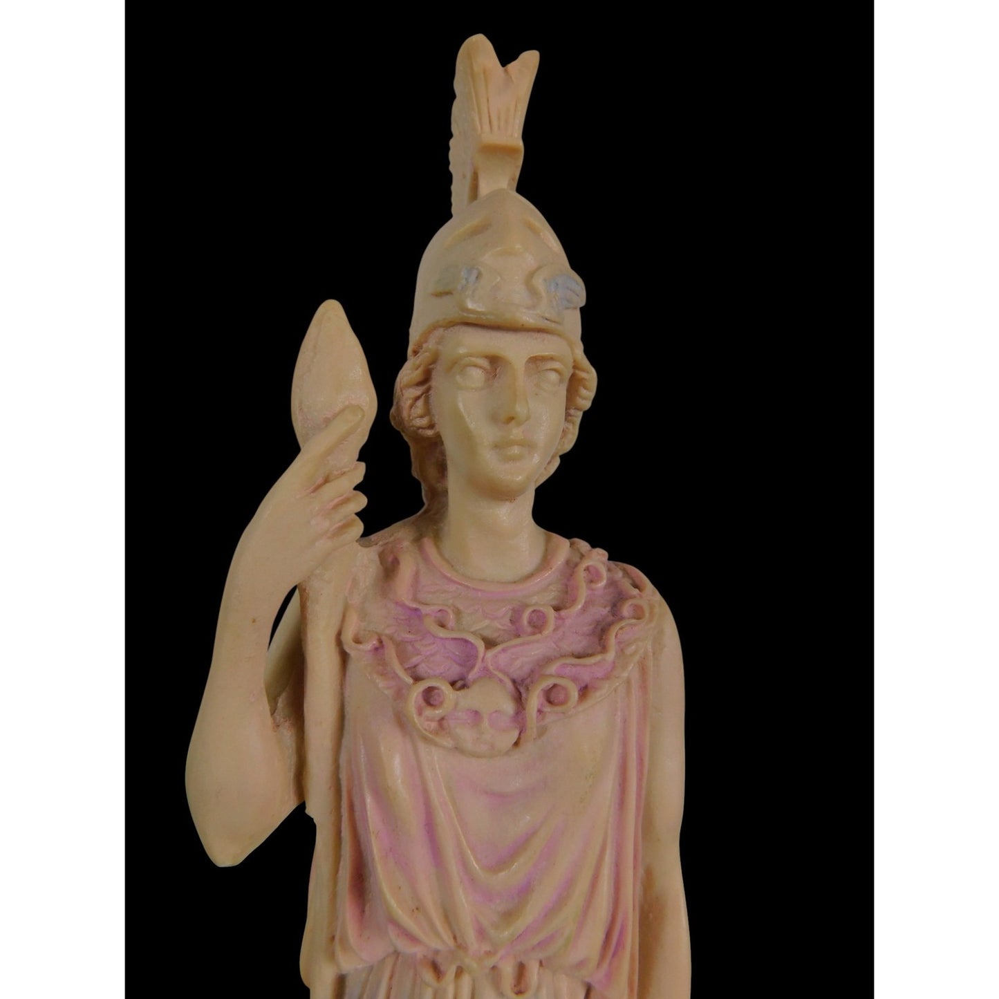 Athena Goddess Statue 10" Resin Helmet Shield Snake