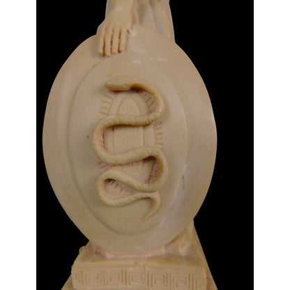 Athena Goddess Statue 10" Resin Helmet Shield Snake
