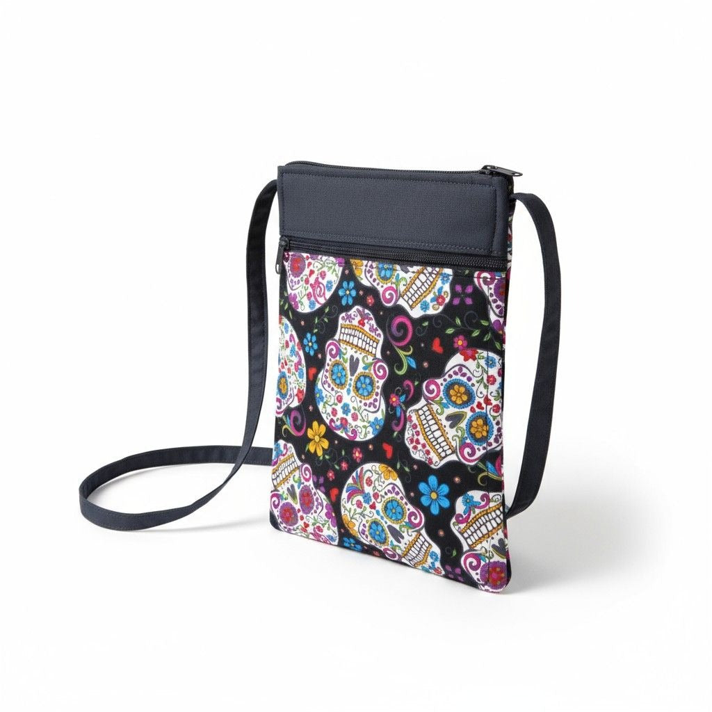 Sugar Skull Crossbody Handcrafted 9.5" x 6.5" New