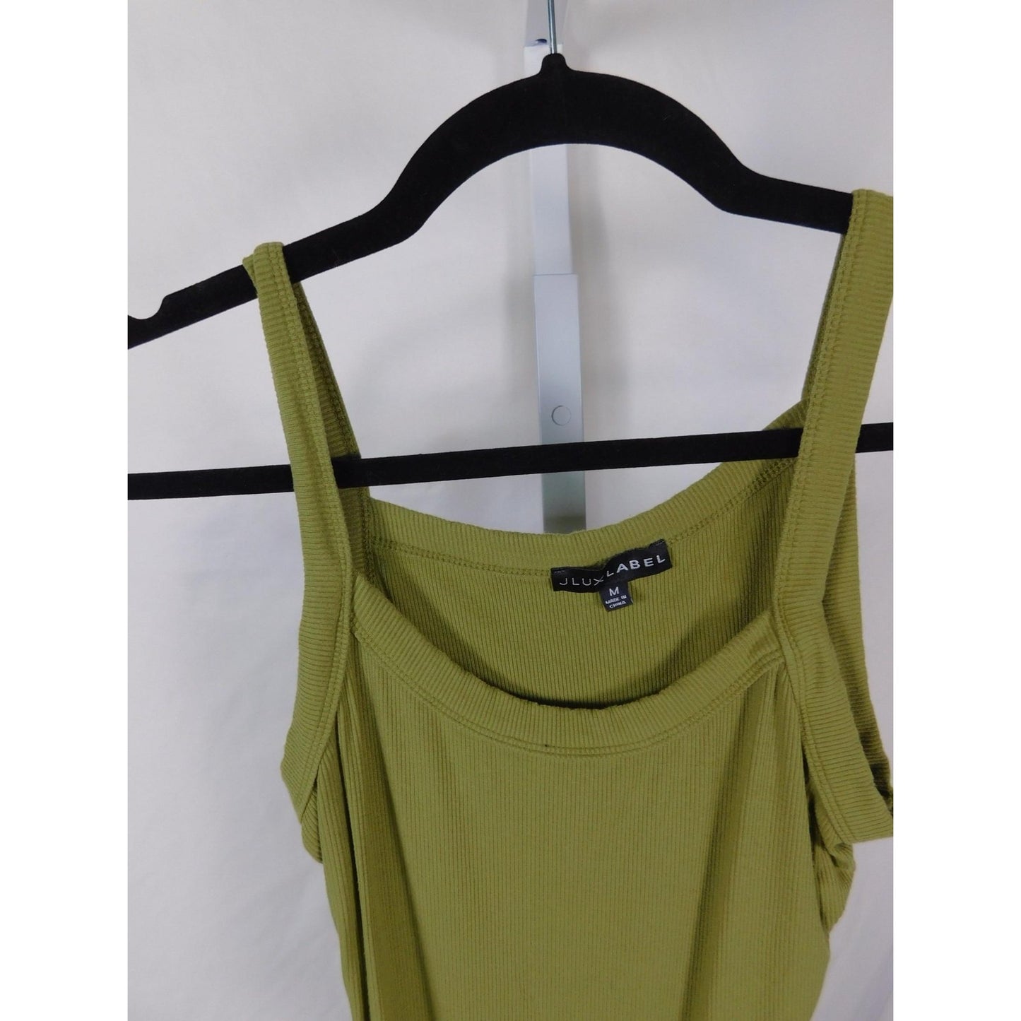 JLUXLABEL Olive Ribbed Bodysuit M - Scoop Snap - Excellent - Witchcore Earth