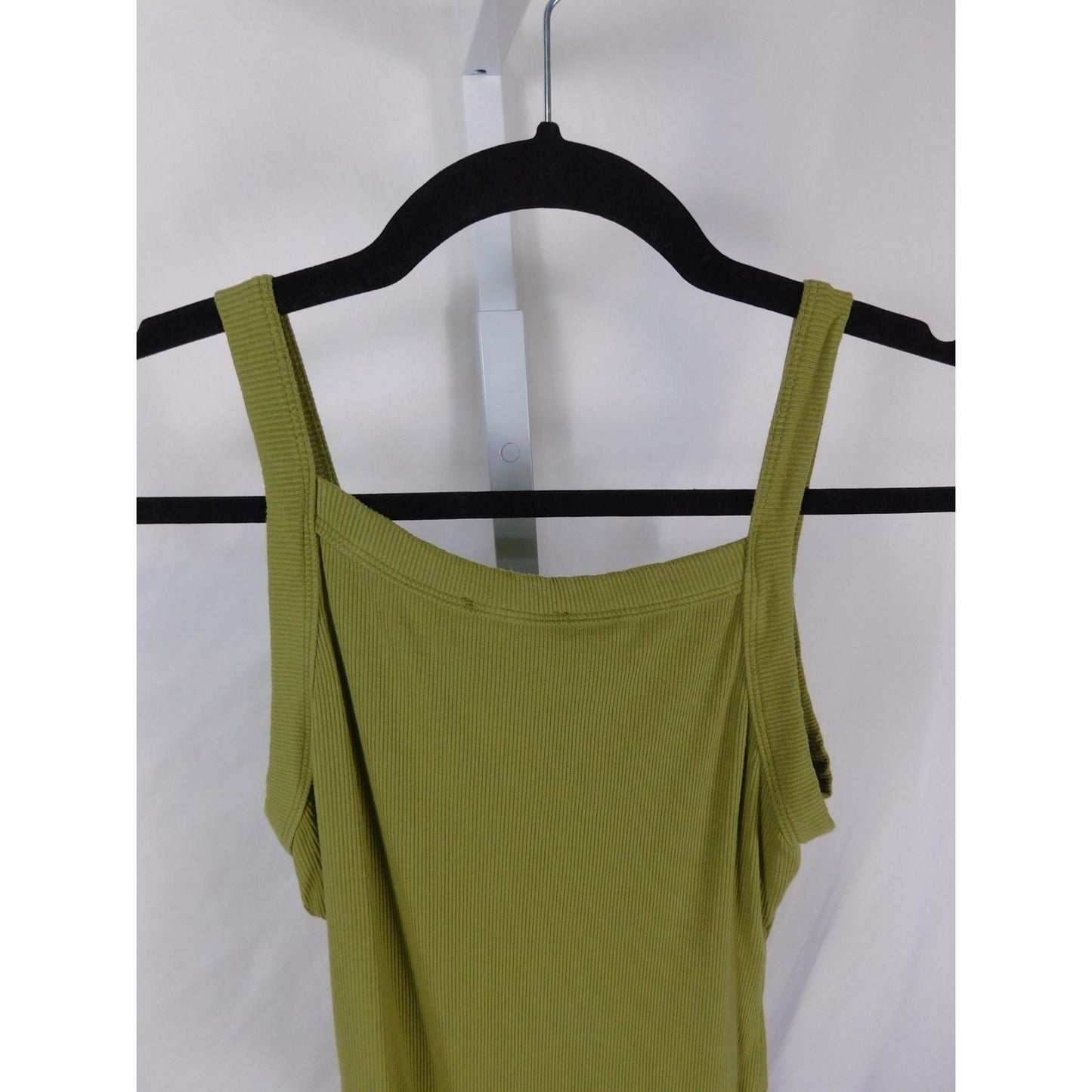 JLUXLABEL Olive Ribbed Bodysuit M - Scoop Snap - Excellent - Witchcore Earth