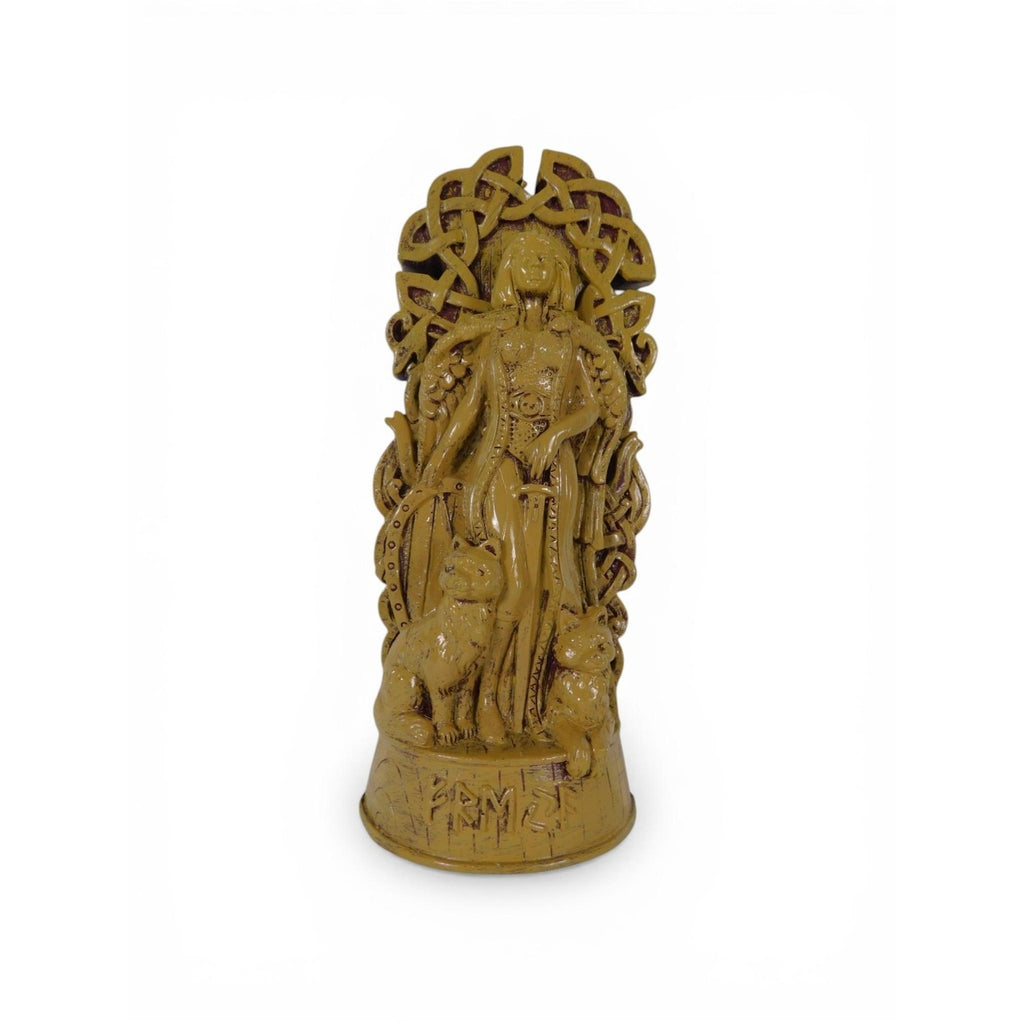 Freya Goddess Statue Norse Pagan Resin Figurine Altar Decor 7” Tall