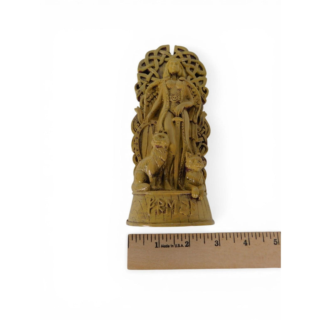 Freya Goddess Statue Norse Pagan Resin Figurine Altar Decor 7” Tall