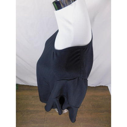 SHEIN Blk Bell Sleeve Blouse XL - Ruffle Scoop - Excellent - Witchcore Ethereal