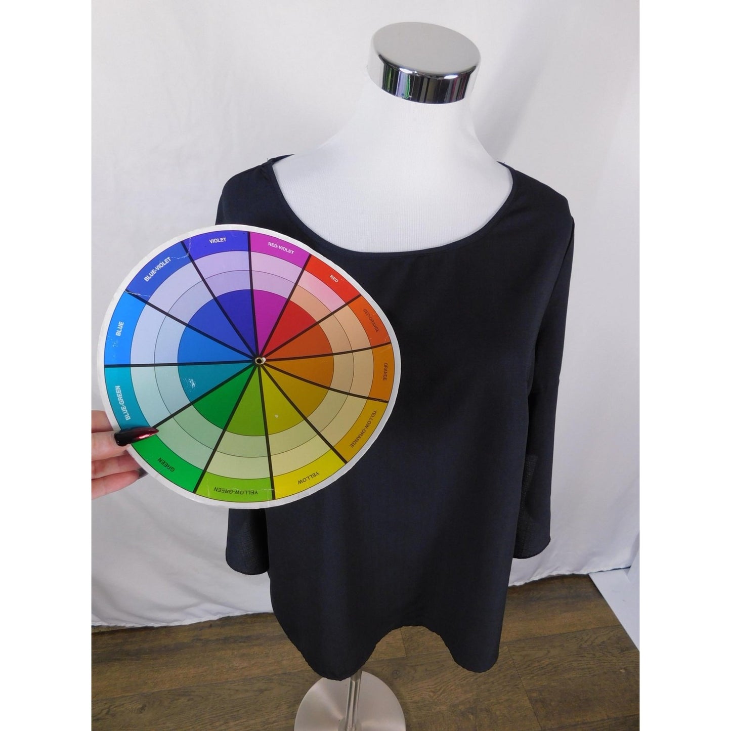 SHEIN Blk Bell Sleeve Blouse XL - Ruffle Scoop - Excellent - Witchcore Ethereal