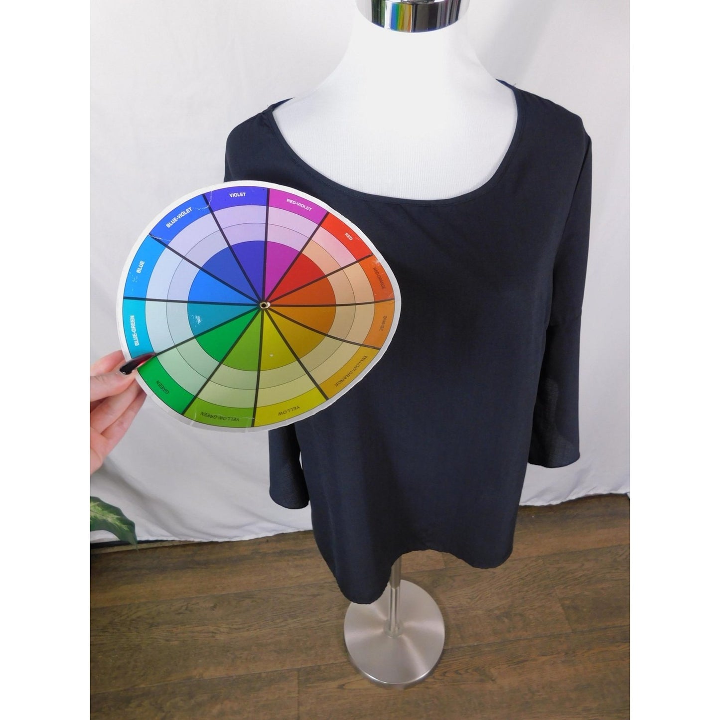 SHEIN Blk Bell Sleeve Blouse XL - Ruffle Scoop - Excellent - Witchcore Ethereal