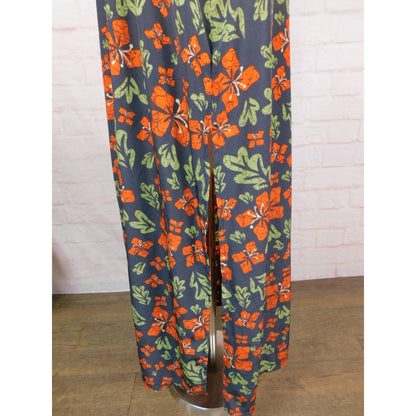 LuLaRoe Navy Floral Duster Vest L - Long Open Front - Excellent