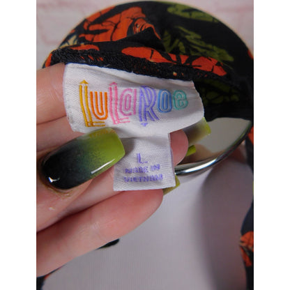 LuLaRoe Navy Floral Duster Vest L - Long Open Front - Excellent