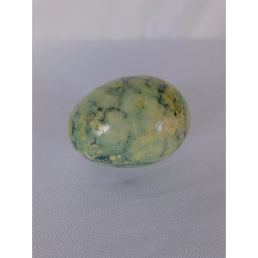 Polished Green Stone Egg 0.54oz Gemstone Sphere Witch Altar Decor Display
