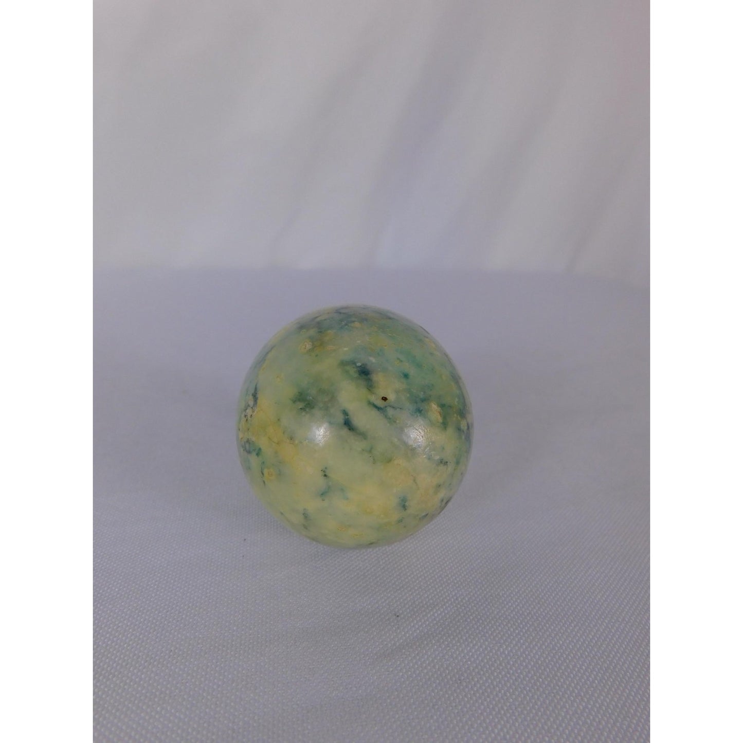 Polished Green Stone Egg 0.54oz Gemstone Sphere Witch Altar Decor Display