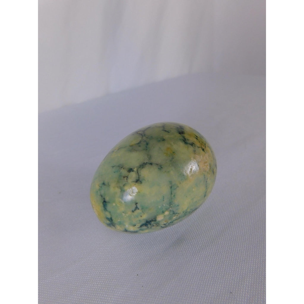 Polished Green Stone Egg 0.54oz Gemstone Sphere Witch Altar Decor Display