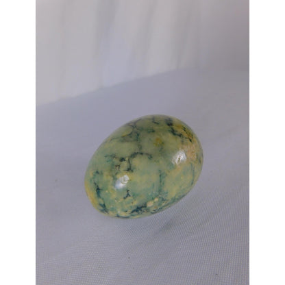 Polished Green Stone Egg 0.54oz Gemstone Sphere Witch Altar Decor Display