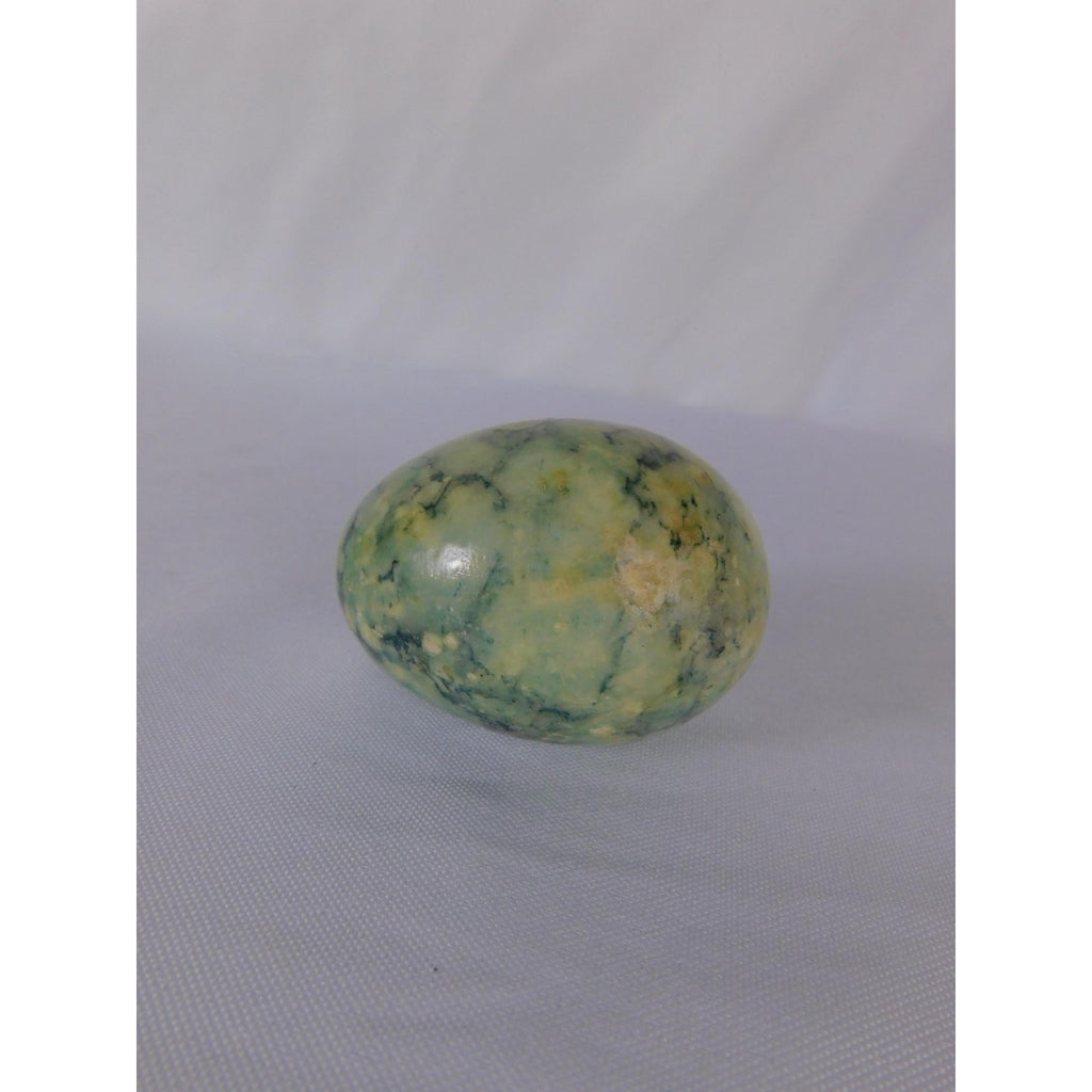 Polished Green Stone Egg 0.54oz Gemstone Sphere Witch Altar Decor Display